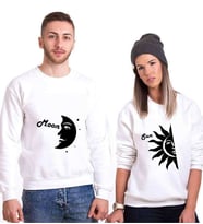 Tshirthane Ay Güneş Sevgili Kombinleri Sweatshirt Kombini (Tek Ürün Fiyatıdır.)