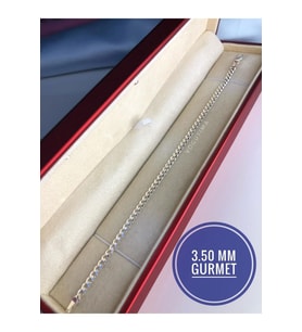 3.5mm Gurmet Model Gümüş Erkek Bileklik • Işıklı Kutuda Sevgiliye • Eşe • Babaya Hediye Künye