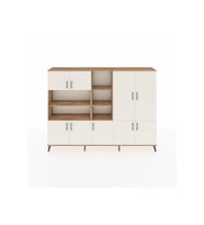 Arges Dolap 14 Raflı 9 Kapaklı 220x30x163 Çam-Aytaşı/Çam