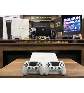 PlayStation 4 Slim Beyaz 500 GB Çift Kol (İKİNCİ EL)