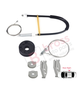 Renault Megane MK1 1996-2003 Cabrio Convertible 7700848451 İçin Elektrikli Arka Sağ Cam Kriko Seti