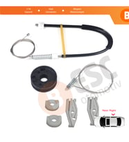 Renault Megane MK1 1996-2003 Cabrio Convertible 7700848451 İçin Elektrikli Arka Sağ Cam Kriko Seti