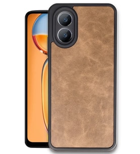 Newface Oppo A38 Kılıf Aras Deri Kapak - Taba