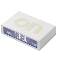 Lexon Flip Klasik Şarj Edilebilir Alarm Saat Beyaz LR157W9