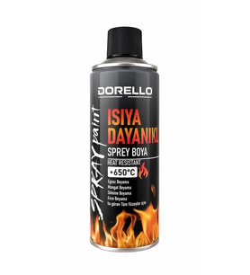Isıya Dayanıklı Sprey Boya +650°C – Yüksek Sıcaklığa Dayanıklı Isı Boyası – Metal, Soba, Mangal ve Barbekü İçin