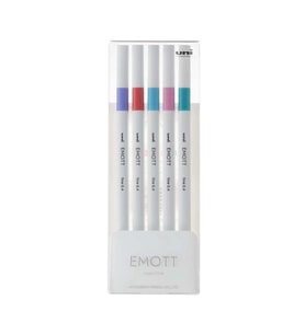 UNİ BALL EMOTT 0.4 FİNE AKRİLİK UÇLU KALEM 5'Lİ ŞEKER RENKLER