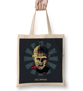 Hellraiser Retro Japanese Bez Çanta Uzun Saplı