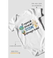 Teyzeye Özel Kısa Kollu Bebek Body %100 Pamuk