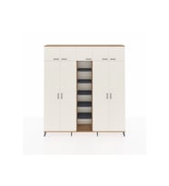 Arges Dolap 12 Raflı 9 Kapaklı 2 Askılı 220x30x243 Çam-Aytaşı/Antrasit