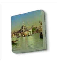 Eminönü Yeni Camii (Çizim, Osmanlı Dönemi) Baskılı Doğaltaş  Magnet(KRT-043)Buzdolabı Süsü