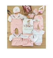 Kız Bebek Natural Lüx Organik Hastane Çıkışı Yenidoğan Seti STL4663 (Çok Renkli)