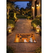Esnature Köpek Desenli Patilerinizi Silin Yazılı Kapı Önü Paspası 45x70 Cm