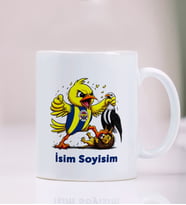Kişiye Özel İsimli Sarı Kanaryalar taraftarları Tasarım Taraftar Kupası, Hediye Kupa Bardak