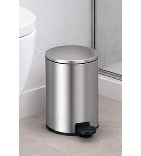 Cigo 3 LT Banyo Mutfak Ofis Çelik Çöp Kovası - Metalik