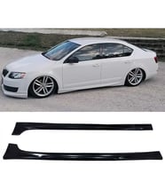 Skoda Octavia Mk3 Yan Marşpiyel Seti Mat Siyah Plastik 2 Adet 2013-2020