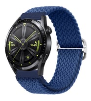 ALLY 20MM Gear S2, R600 Watch S4 42mm, Huawei Watch Gt, 20MM Japon Tokalı Elastik Kayış Kordon (Mavi)