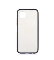 Huawei P40 Lite Kılıf Zore Fri Mat Yüzey Renkli Kenar Kılıf (Siyah)
