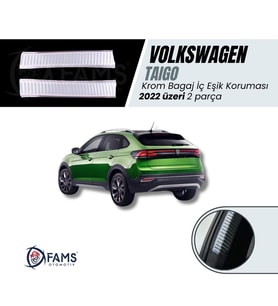 Volkswagen Taigo 2022> Bagaj İç Eşik Koruma 2 parça P.Çelik