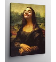Kanvas Tablo Mr Bean Mona Lisa