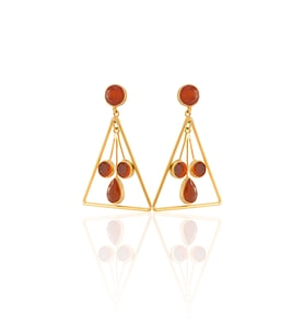 Kadir Jewellery 22 Ayar Altın Kaplama Kadın Sallantılı Küpe -El İşçiliği Ve Hipoalerjenik Küpe