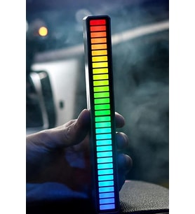 RGB LED Sese Duyarlı Işık Çubuğu TV Arkası Ambiyans ve Araç İçi Müzik Ekolayzer (Çok Renkli)