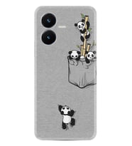 Vivo Y22S Kılıf Silikon Desen Özel Seri Pandalar 1798