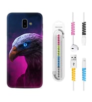 Samsung J6 Plus J7 Prime J7 Pro M20 Kılıf Kablo Koruma Spiral Silikon Kartal 1622