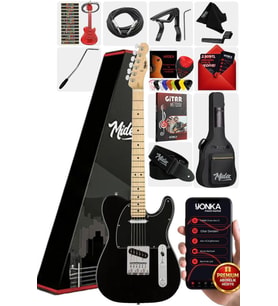 Midex TLX-50BK Tele Kasa Maple Klavye 2 Single-Coil Manyetik Elektro Gitar