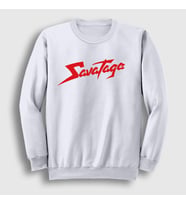 Presmono Unisex Beyaz Logo Metal Savatage Sweatshirt 549743tt (Beyaz)