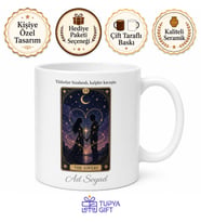 Tarot Kartları Aşıklar Çizimli Ruh Eşini Bulan Şanslı Aşıklar Kupa Bardak Hediye