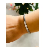 XUPING GÜMÜŞ RENK ÇİFT SIRA SUYOLU BİLEKLİK 17+2CM ACR0315
