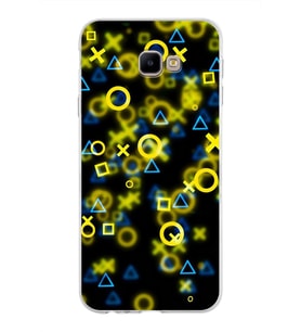 Samsung Galaxy J4 Core Kapak  Semboller Tasarımlı Şeffaf Silikon Kılıf