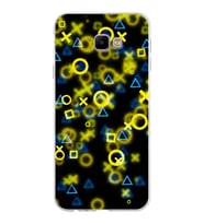 Samsung Galaxy J4 Core Kapak  Semboller Tasarımlı Şeffaf Silikon Kılıf