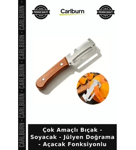 Özel Üretim Şişe Açacağı Çok Amaçlı Bıçak - Soyacak - Jülyen Doğrama - Açacak Fonksiyonlu