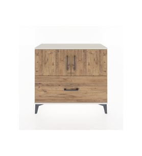 Arges Şifonyer 2 Raflı Tek Çekmeceli 2 Kapaklı 88x30x80 Aytaşı-Çam