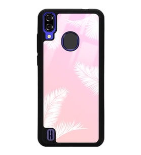 Reeder P13 Blue Uyumlu Beyaz Palmiye Tasarımlı Glossy Telefon Kılıfı