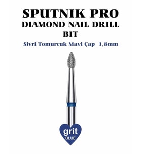Elmas Sivri Tomurcuk Freze Mavi Çap 1,8mm