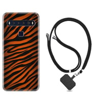 TCL 10L 10 Plus 10SE 20E 20SE 30 L7 Kılıf Boyun Askılı Silikon Leopar Yeni 1676