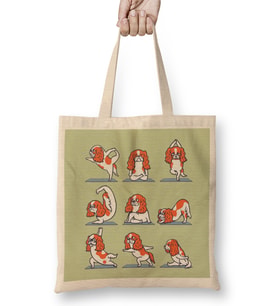 Cavalier King Charles Spaniel Yoga Bez Çanta Uzun Saplı