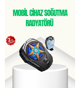 Mey İthalat® Oyunlar İçin Güçlü Telefon Soğutucu Fan Dijital Ekranlı