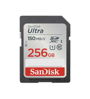 SanDisk Ultra 256GB 150MB/s SDHC/SDXC Class 10 UHS-I Hafıza Kartı SDSDUNC-256G-GN6IN