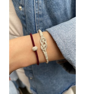 Gümüş Kazaziye Sonsuzluk ve Top Detaylı Renkli İkili Bileklik Kombin : Yeşil - 19 cm : Kırmızı - 18 cm : Kırmızı - 20 cm (Bordo)
