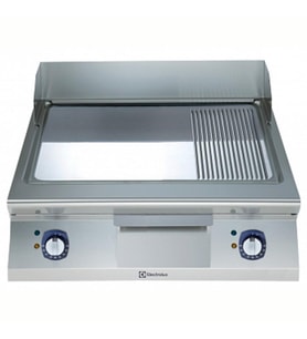 Electrolux Professional Elektrikli Set Üstü Izgara, ? Düz + ? Nervürlü Krom Pleytli, Eğimli Tablalı, Termostatik Kontrol, Demonte Sırtlık Ve Spatula - 800 Mm E9FTEHCP00