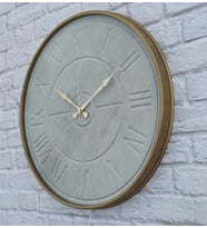 Markakanvas Metal Kasalı Beton Renkli Duvar Saati   ( Çap 50 cm - 80 cm ) (Altın)