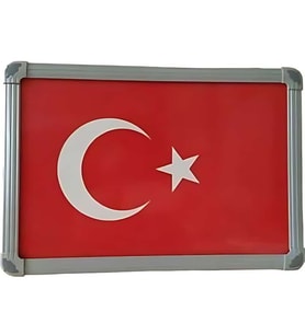 TÜRK BAYRAĞI (Alüminyum Çerçeve) - 30x45cm