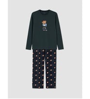 LC WAIKIKI Yeşil Baskılı Erkek Pijama Takımı