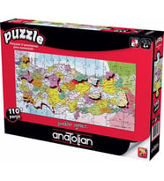 Anatolian 110 Parça Türkiye Haritası İller Puzzle