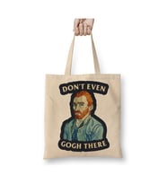Van Gogh Don't Even Gogh There Bez Çanta Uzun Saplı Alışveriş Çantası Plaj Çantası (Beyaz)