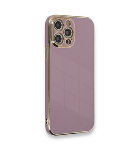Iphone 12 Kılıf Volet Silikon - Mor