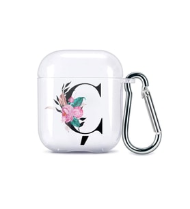PrintiFy Apple Airpods 1. Nesil Uyumlu Harf Tasarımlı Şeffaf Silikon Kılıf - Ç